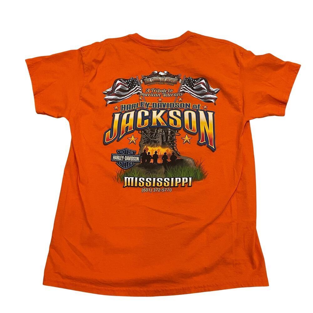 Harley-Davidson Tribute Veterans Mississippi Graphic T-Shirt, L | Biker Tee